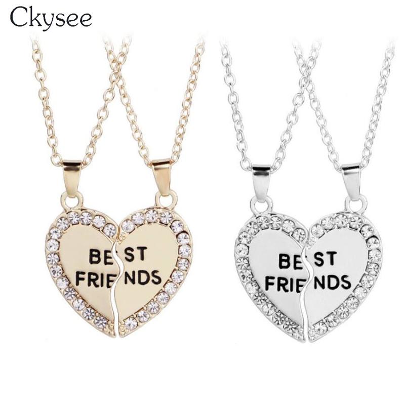 Mejores Amigos Corazón pieza del rompecabezas Colgante Collar Graduación amistad Hot 2//3PC
