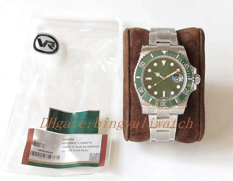

Best VRF Version Luxury Watch Mens Automatic Eta 2836 Watch Men Green Ceramic Bezel 116610LN Stainless Steel Auto Date Dive Watches Diving, 01