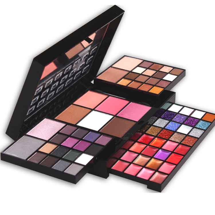 

74 color Professional Makeup Palette kit eye shadow 36 Eyeshadow 28 Lip Gloss Foundation face powder Concealer Brightening