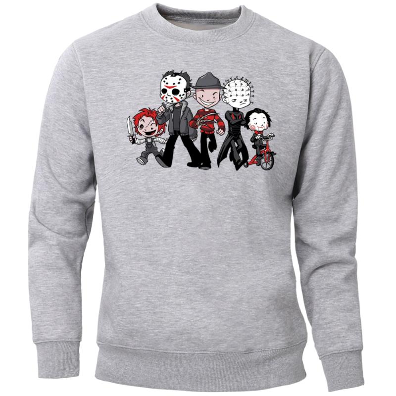 

Clown Halloween Sweatshirts Hoodies Horror Movie Crewneck Sweatshirt Jumper Fleece Warm Print Streetwear Black Jumper, Black 5