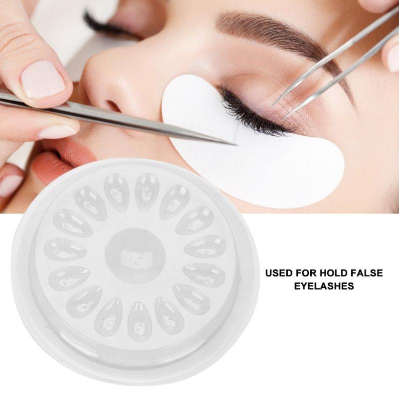 

5pcs Plastic False Eyelash Glue Holder Gasket Lightweight Transparent Flower Shape Eyelash Extension Glue Holder Pallet Pads