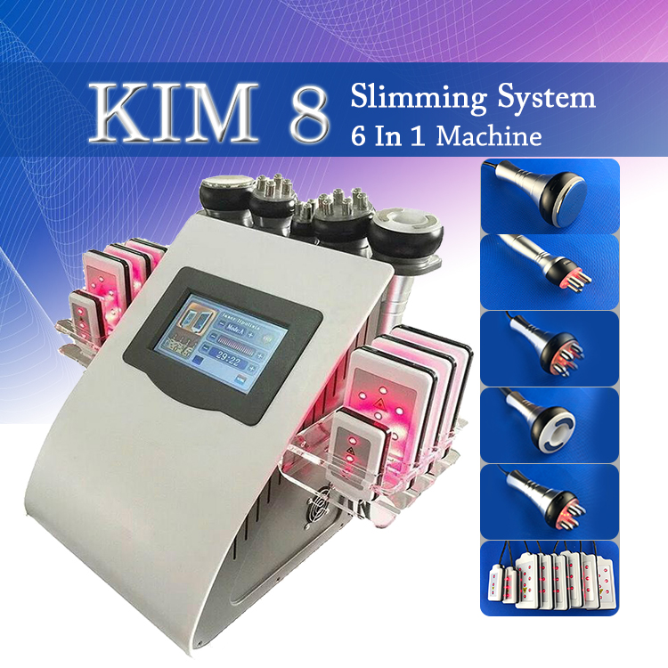 

6 in 1 Multifunction Cavitation 40K Ultrasonic Liposuction Radiofrequency Vacuum Bipolar RF Machine Slimming Beauty Equipment CEDHL