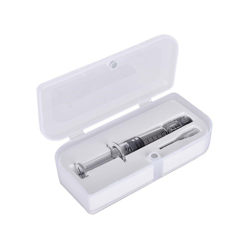

Luer lock Head injuector 1ml Glass syringes with measurement mark 510 thread disposable vape atomizer concentrete oil filling tool with box