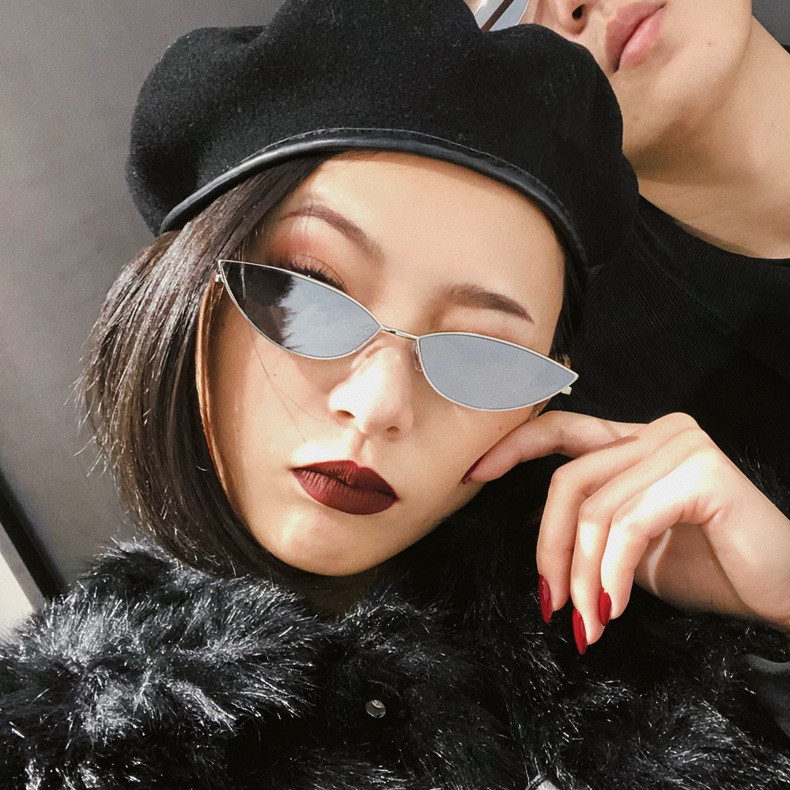 

Women Cat Eye Sunglasses Cute Sexy Glasses Summer Retro Small Frame Black Red Cateye Sun Glasses