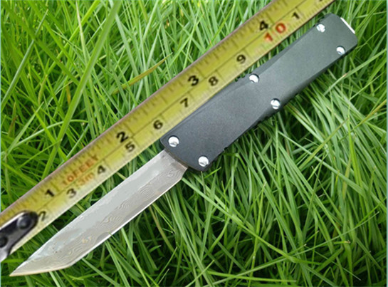 

HIght Recommend Mi Mini Damascus Trumpet Hunting Folding Pocket Knife Survival Knife Xmas gift d2 copies 15 pcs freeshipping