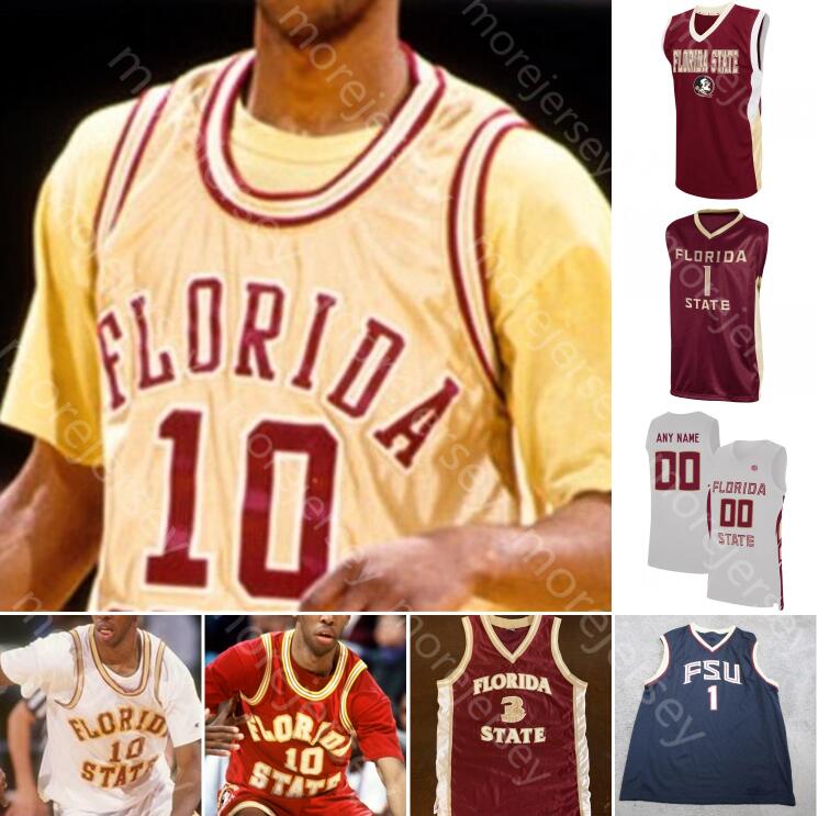 

Custom Florida State Seminoles FSU Basketball Jersey NCAA College Trent Forrest Walker Patrick Williams Malik Osborne, Red iii