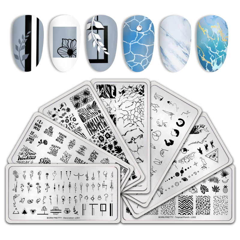 

Nail Art Templates Stamping Plates Stamp Template Marble Texture Pattern DIY Design Image Plate Manicure Printing Tools