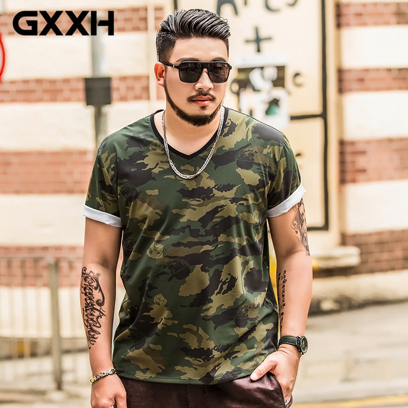 

HOT SELL GXXH Oversize Large Size Men's Short Sleeves Printed T Shirts Male Fat Guy Summer Big and Tall Mens Tee Clothes XXL-7XL, T17272