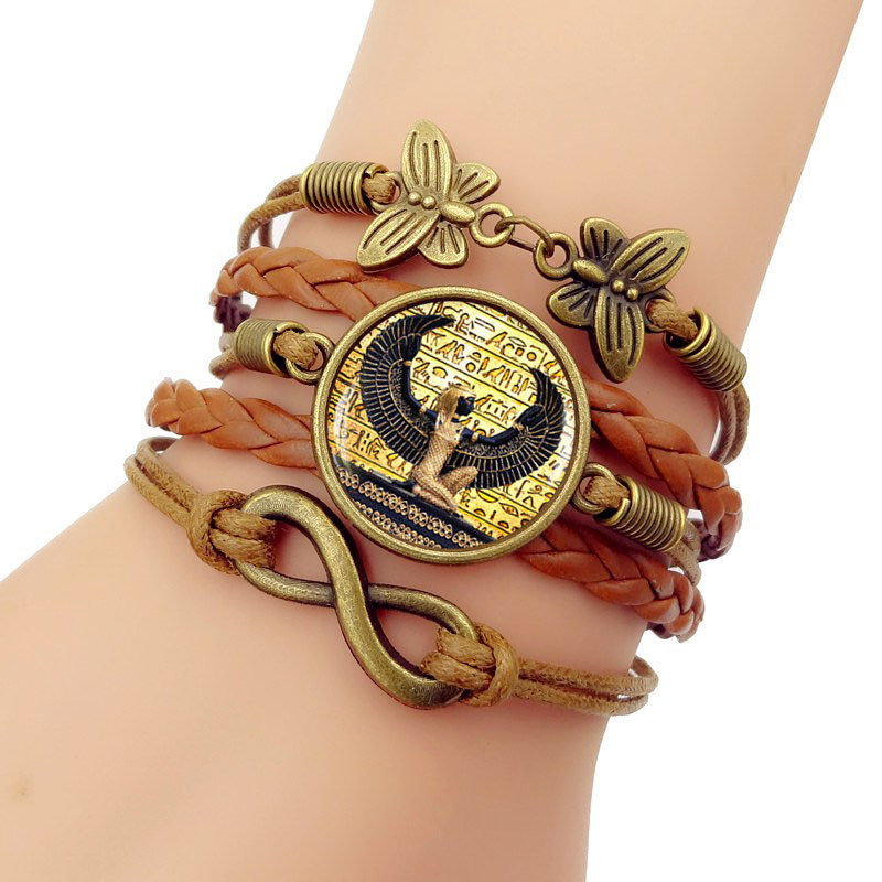 

Step Egypt Yan Back Time Bracelet Manual Weave Cortex Multi-storey Group Combine Hand Decorate