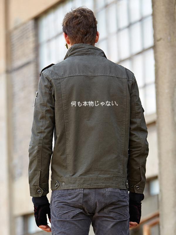 

Jacket Men Nothing Is Real Spring Autumn Cotton Windbreaker Pilot Coat Army Men's Bomber Jackets Cargo Flight Jacket