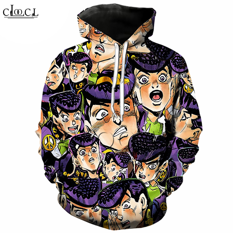 

Japan Anime JoJo' Bizarre Adventure Hoodie Women Men 3D Print Harajuku Long Sleeve Hooded Sweatshirt Unisex Streetwear Pullover, Hoodie 1
