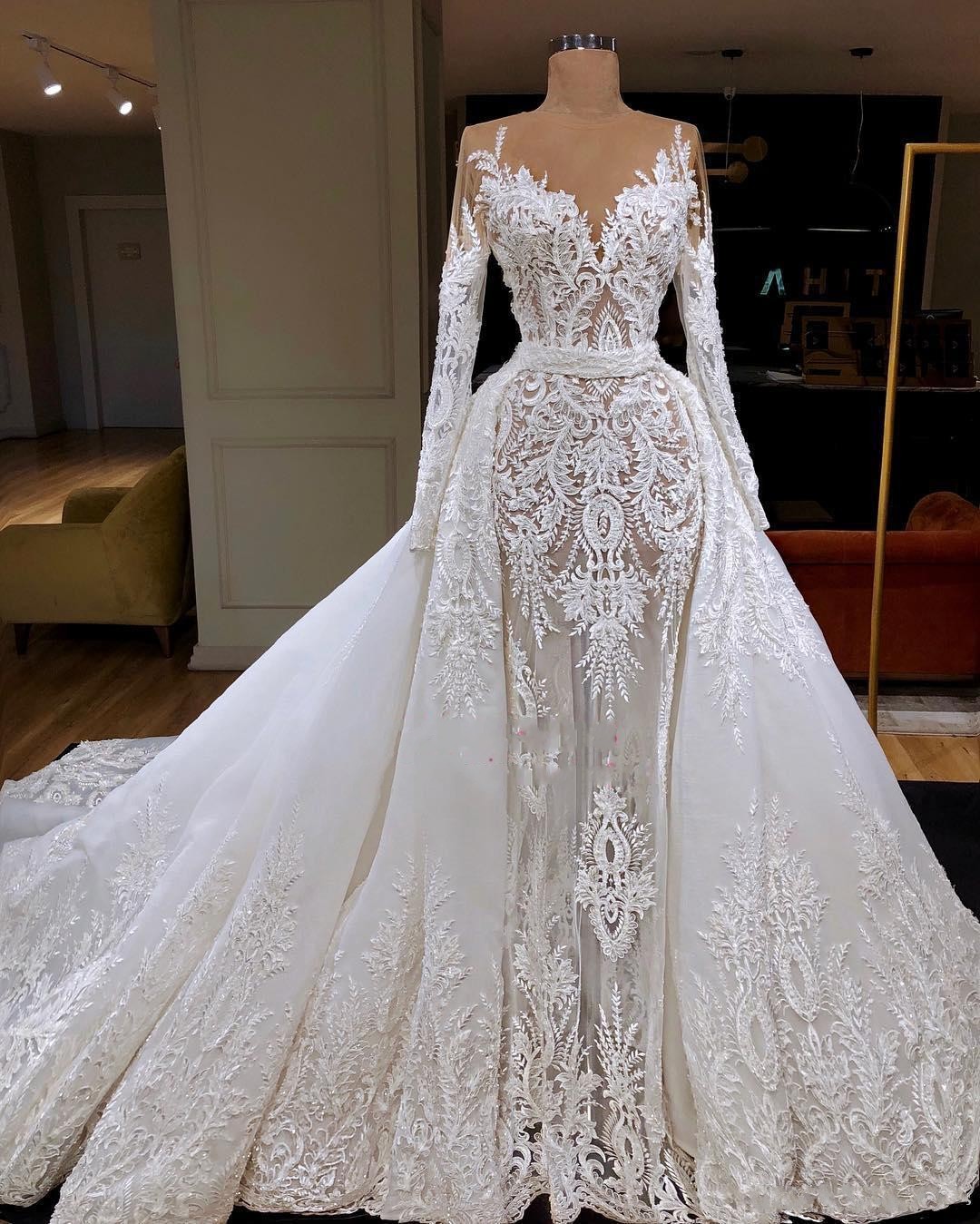 detachable train gown