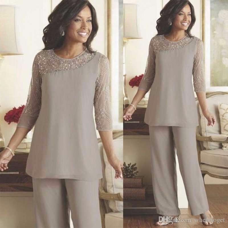 Mother Bride Plus Size Pants Suit NZ 