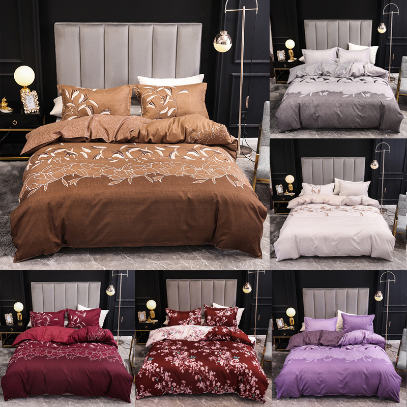 

Fashion Bedding Set Bohemian style love Family Set Duvet Cover Present Bedclothes for Full Queen 3pcs Bed Quilt cover pillowcase, Camel