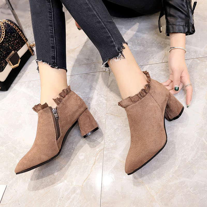 

Women's fashion wild sequins women's shoes autumn and winter boots Europe and the United States fashion British fashion