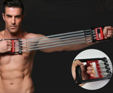 

Spring Chest Developer Expander Men Tension Puller Fitness Stainless Steel Muscles Exercise Workout Equipment Resistance Bands