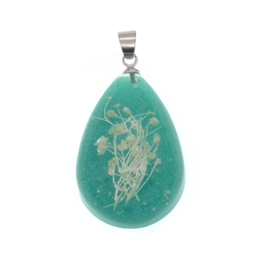 Beautiful Hand-carved Mixed flower agate PENDANT necklace GEMSTONE f1