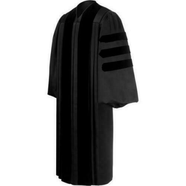 

Deluxe Black Clergy Robe - Pastor & Minister Robe:hgD, Photo color