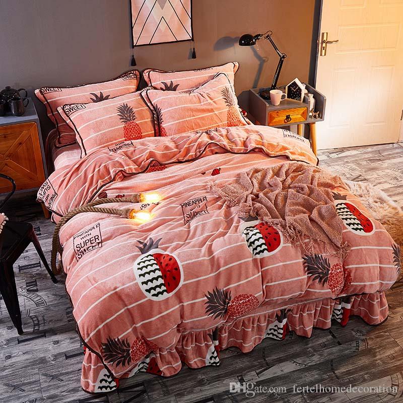 Sl1905022 Most Popular Flannel Bedding Set Winter Warm Velvet