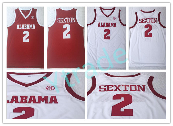 

Mens Alabama Crimson Tide Collin Sexton College Basketball Jerseys Cheap NCAA Collin Sexton Red White #2 Stitched Best Quality -XXL