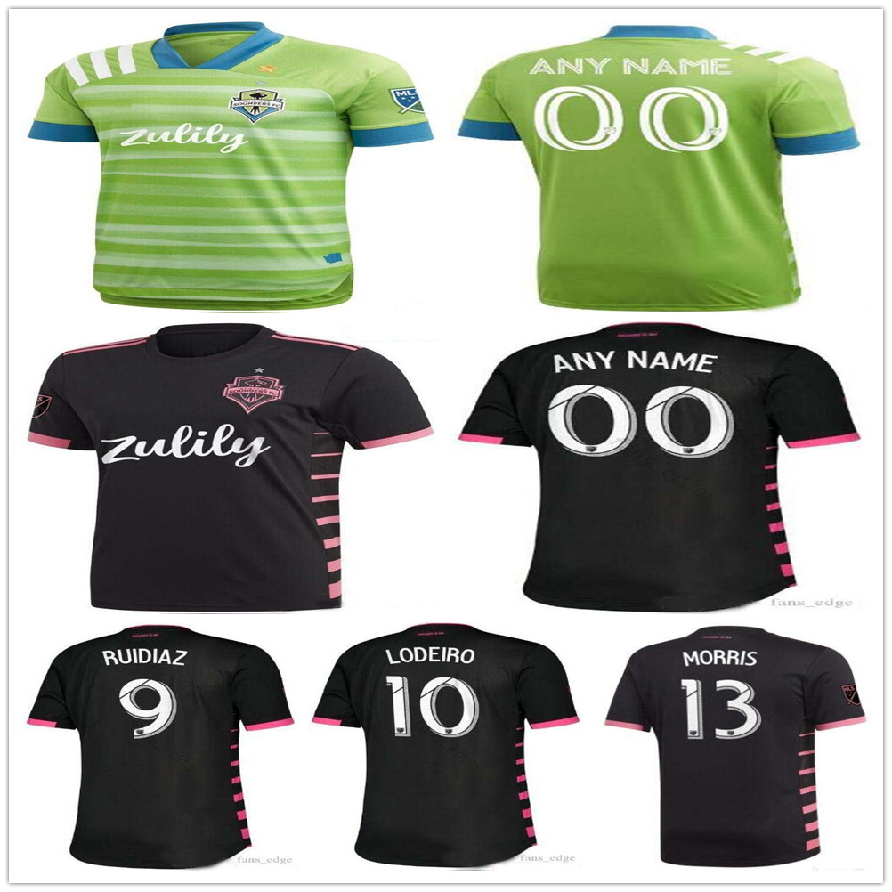 

NEW 2020 MLS Seattle Sounders FC Soccer Jersey 13 MORRIS JOAO PAULO Uniform 7 ROLDAN RUIDIAZ LODEIRO 20 21 Green Black Football Shirt