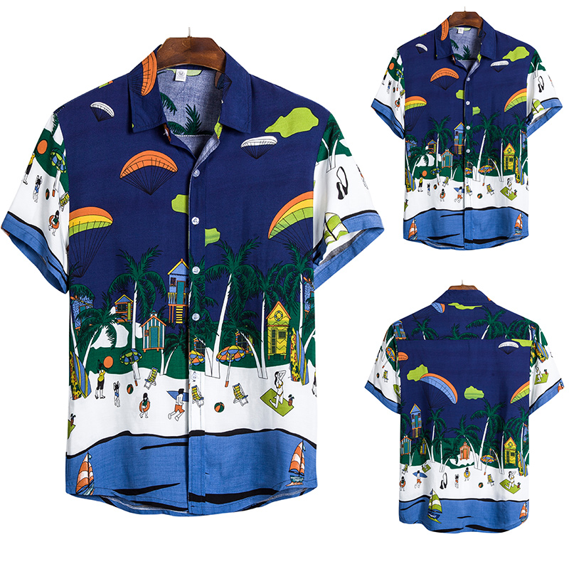 

Floral Shirt Men Short Sleeve Hawaii Shirts 2020 Summer Casual Hawaiian Shirt Mens Summer New Fancy Printed Beach Shirts Loose, Cs163