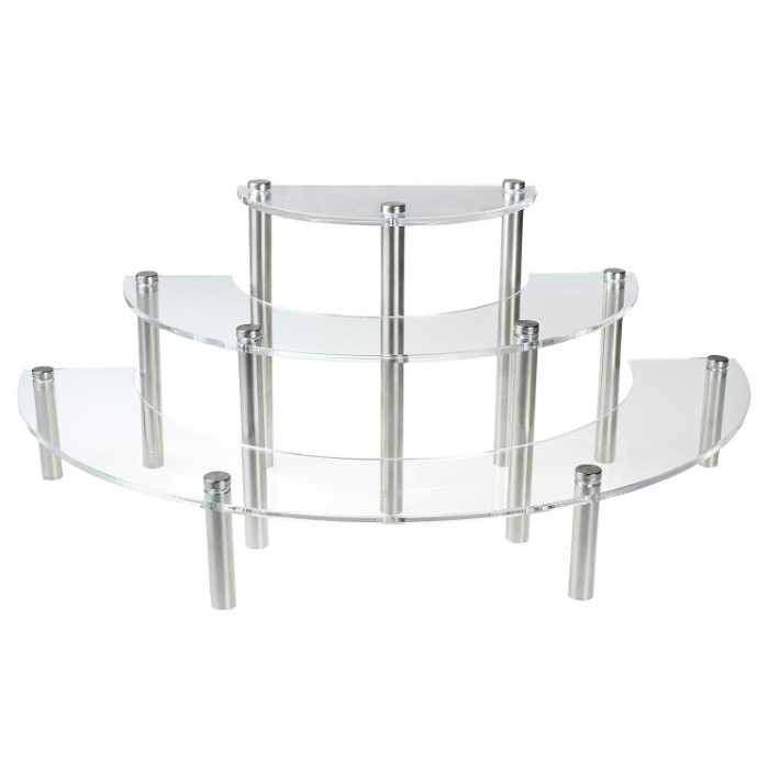 

3-Tier Clear Acrylic Semicircle Round Cupcake Dessert Display Stand stand cupcake display cupcakes WY5