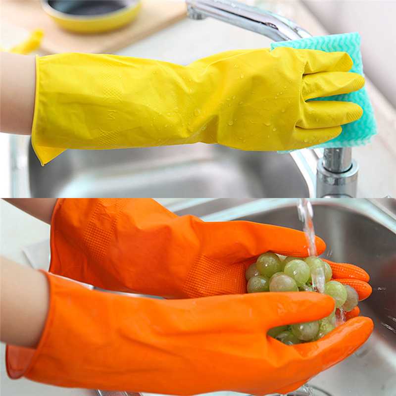 

Kitchen Washing Dishes Gloves Dishwashing Gloves Housekeeping Rubber Bands Cleaning