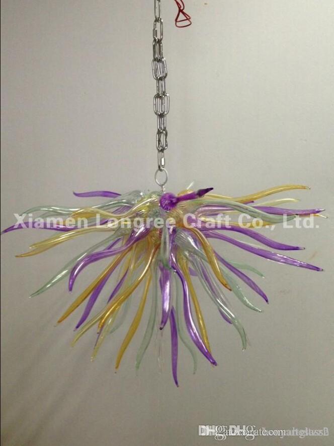

C86-New Arrival Colored Hand Blown Glass Fancy Hanging Chandelier Light Modern Style Modern Crystal LED Pendant Lamps