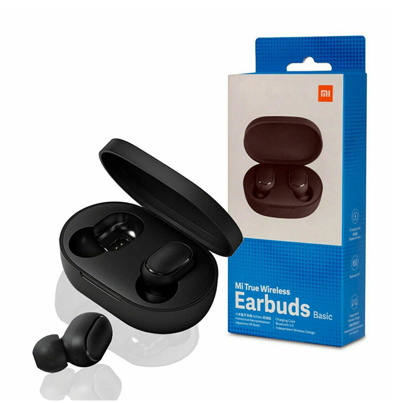 

For Xiaomi Redmi Airdots Wireless earphones Bluetooth 5.0 With Mic Handsfree Earbuds AI Control Stereo bass, Black