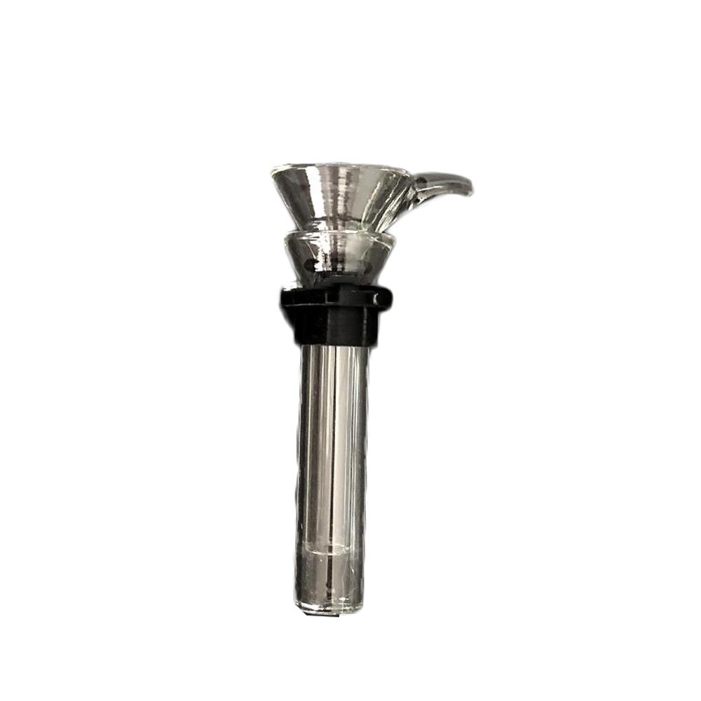 

glass male slides and female stem slide funnel style with black rubber simple downstem for water glass bong glass pipes free shipping