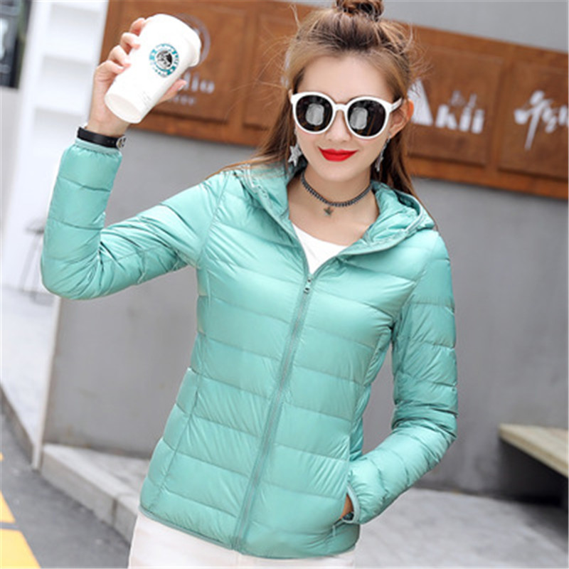 

New women's down jacket bright color short paragraph ladies light women's down jacket casual loose large size clothing, Lzy003