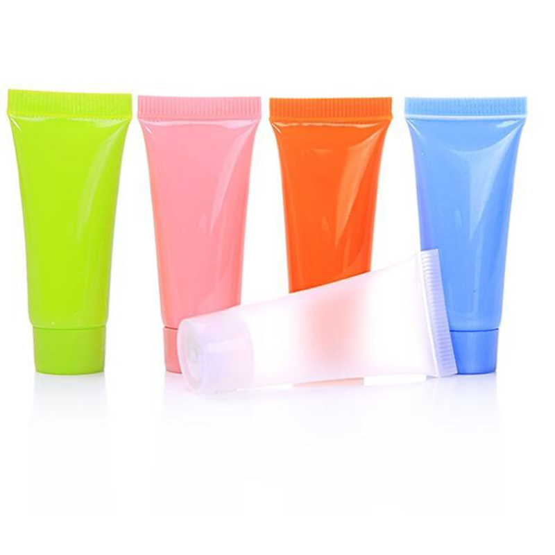 

Mini 5ml 10ml Soft Empty Clear Tube Cosmetic Liquid Cream Containers Tube Refillable Bottles for Shampoo Face Cleanser 100pcs