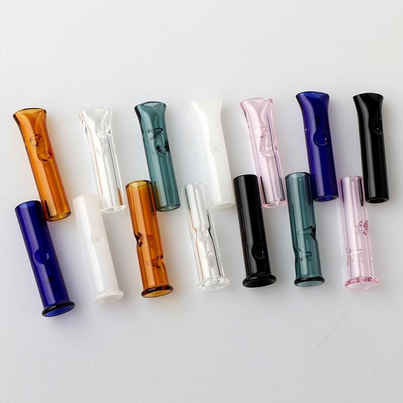 

6mm 8mm Mini Glass Filter Tips With Flat Round Mouth for RAW Rolling Papers Tobacco Cigarette Holder Pyrex Glass Tube Filter Smoking Tips