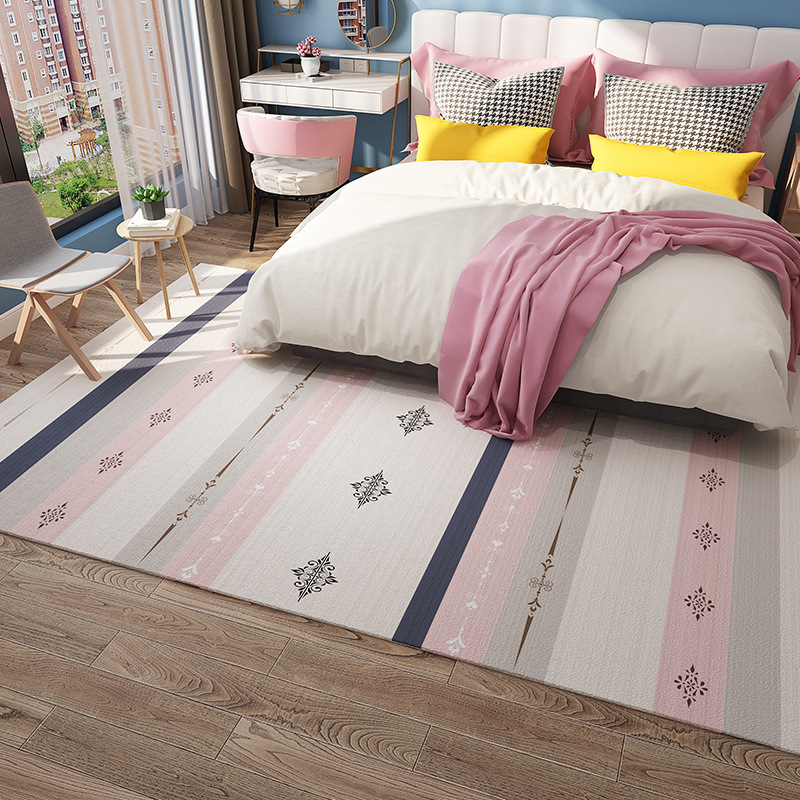 

Nordic Geometric Girls Pink Carpet Bedroom Bedside Carpets Kids Room Living Room Morocco Large Area Rugs Sofa Table Home Decor