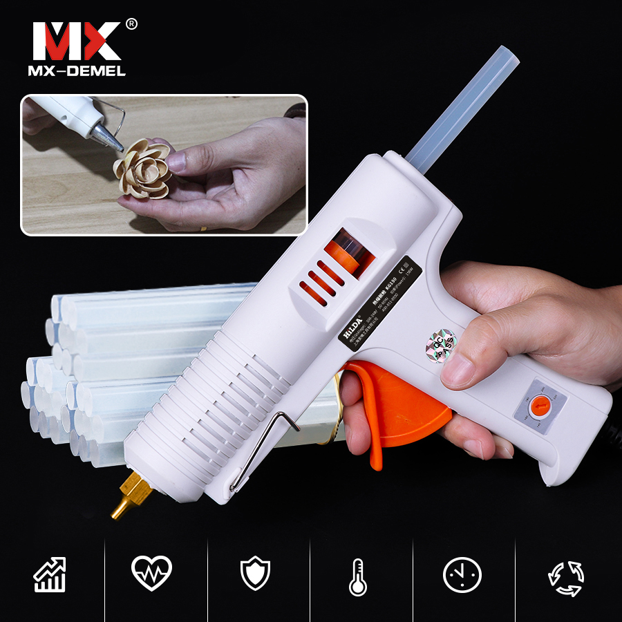 

150W Hot Melt Glue Gun Thermo Gluegun Repair Heat Tools Industrial Electric Silicone Guns For Metal/Wood Working DIY