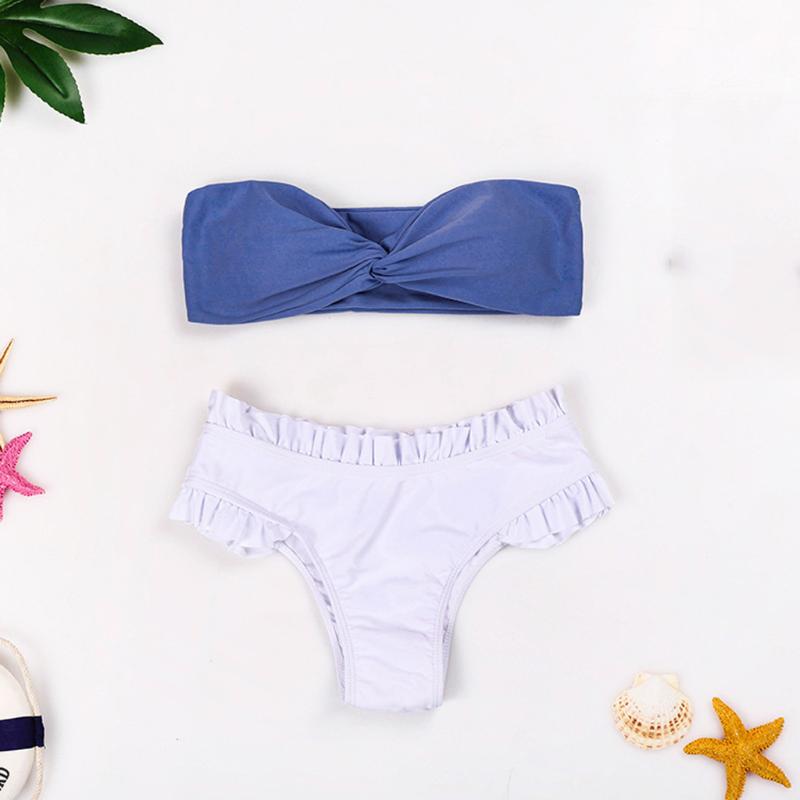 

Solid Bandeau Bikini Women Padded Push Up Off Shoulder Swimsuit Bikini Summer Sale Beachwear Swimwear Set Biquini #N