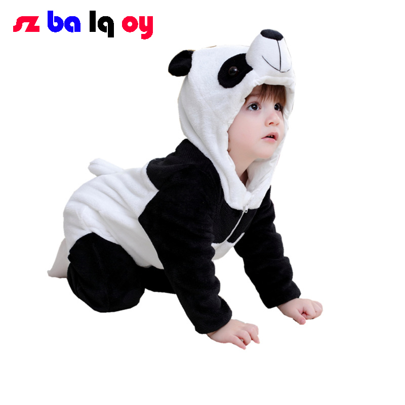 

The Girl, 2020 new 0-3 year old baby jumpsuit Fall and winter plus cashmere Animal modeling Long jumpsuit for baby Wrap foot, Style 1