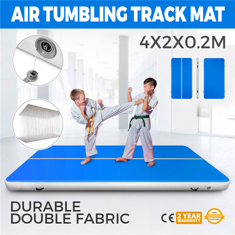

air track mat for gymnastics 4x2x0.2m airtrack tumbling home set inclined air beam yoga mat with pump ing