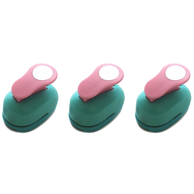 

3Pcs (5Cm, 3.8Cm, 2.5Cm) Round Craft Punch Set Children'S Manual Diy Puncher Scrapbook Round Puncher