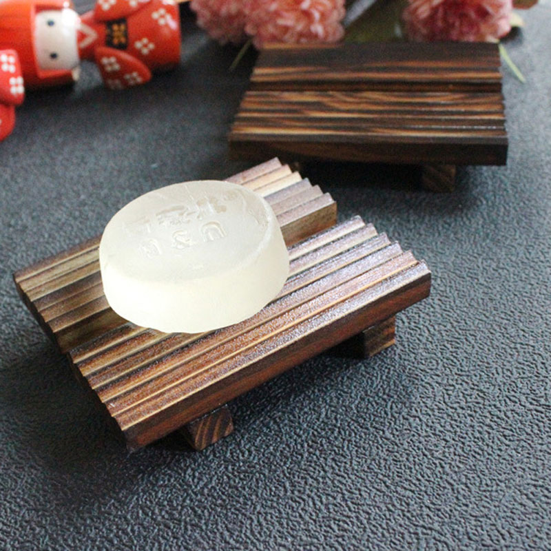 

Wholesale New Style Retro Wooden Soap Dishes Tray Holder Storage Box Bath Shower Plate Case Bathroom Tools, 12*10*3cm