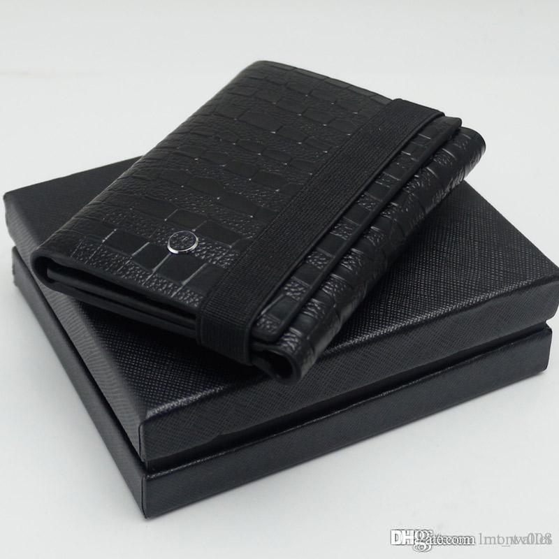 

Limited Edition Mens Luxury Genuine Leather Black M B wallet Man Folding Wallet Calfskin MT Classic Wallet Credit Card Holder Hot Cash Clip, Red;black