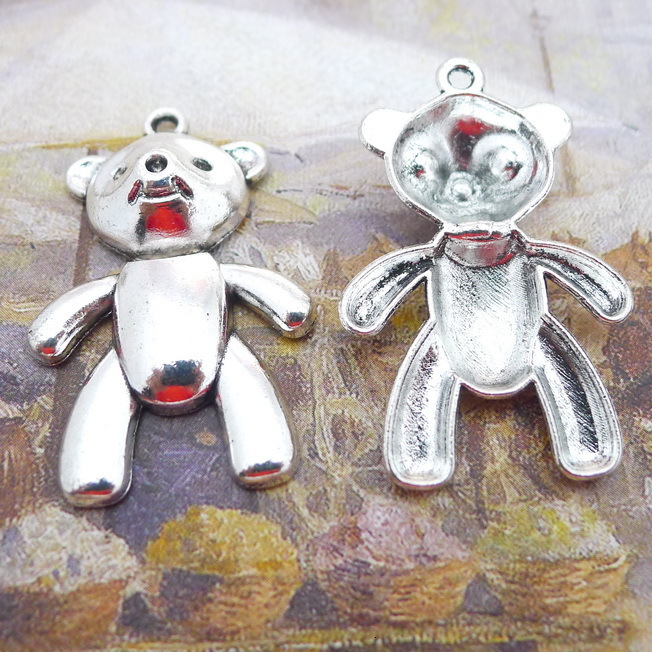 

A3885 Ancient Silver 50 Individual / Package Alloy Little Bear Ornaments Parts Diy Ornaments Parts 3.7 g