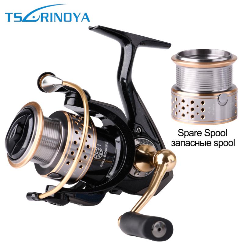 

Tsurinoya F2000 Double Metal Spool Spining Fishing Reel 5.2:1 8+1BB 230g Bass or Carp Lure Fishing Reel Max Drag 6kg