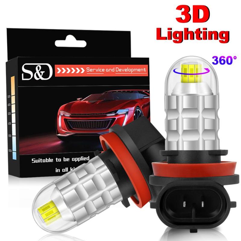 

360-degree Lighting H11 LED H8 HB4 9006 9005 HB3 Car LED Bulb 6000K Turbo Projector Driving Light Auto Front Fog lamps White