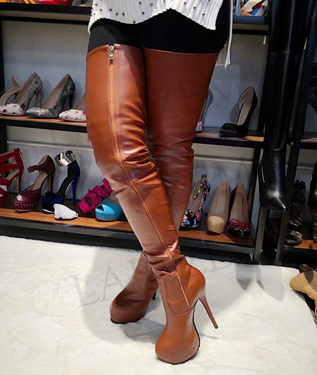 over the knee boots with platform