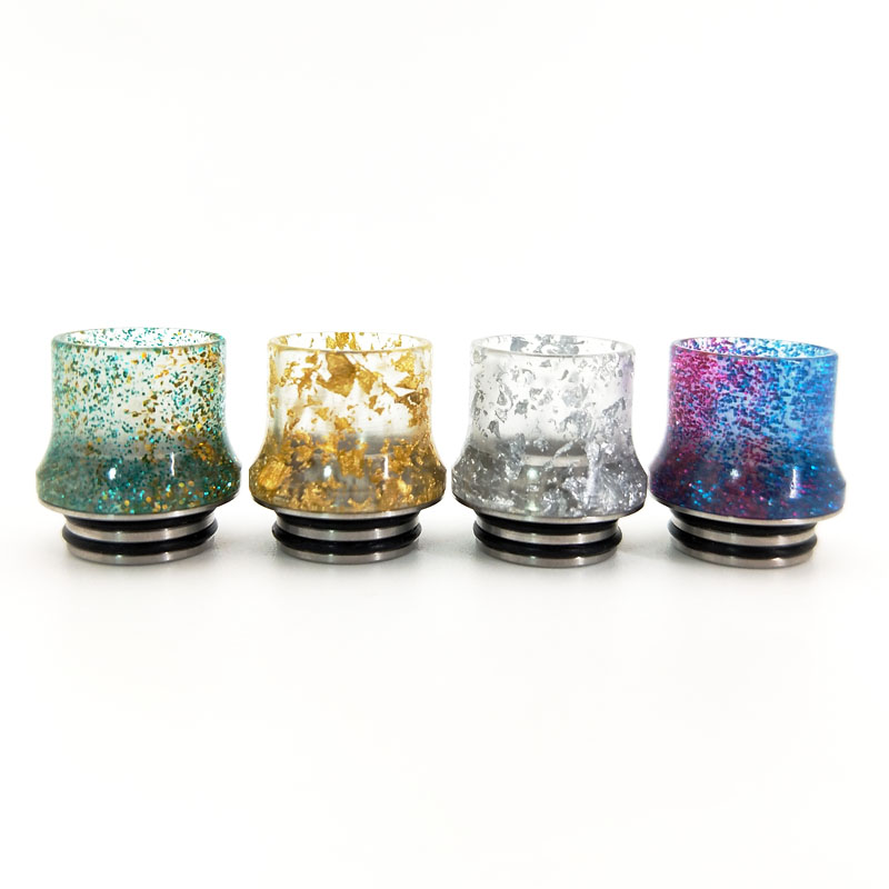 

810 Drip Tip Epoxy Resin + Stainless Steel Wide Bore Mouthpiece Drip Tips For TFV8 TFV12 Kennedy Goon RDA Atomizer DHL Free