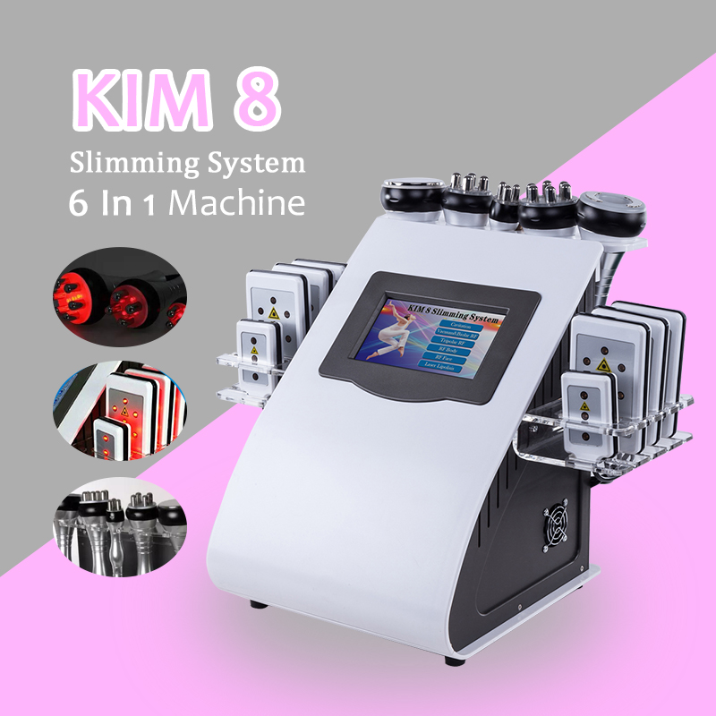 Le plus populaire 6 en 1 cavitation par ultrasons minceur machine corps contour Lipolaser RF vide cavitation ultrasonique équipement de perte de