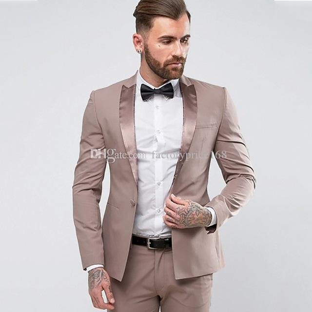 

Popular One Button Groomsmen Shawl Lapel (Jacket+Pants+Tie) Groom Tuxedos Groomsmen Best Man Suit Mens Wedding Suits Bridegroom A288, Same as image