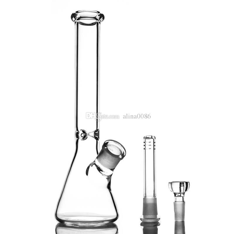 

10" beaker bottom bongs simple design glass pipe hookahs Rasta heady water pipes 18.8mm joint bongs glass bong free shipping